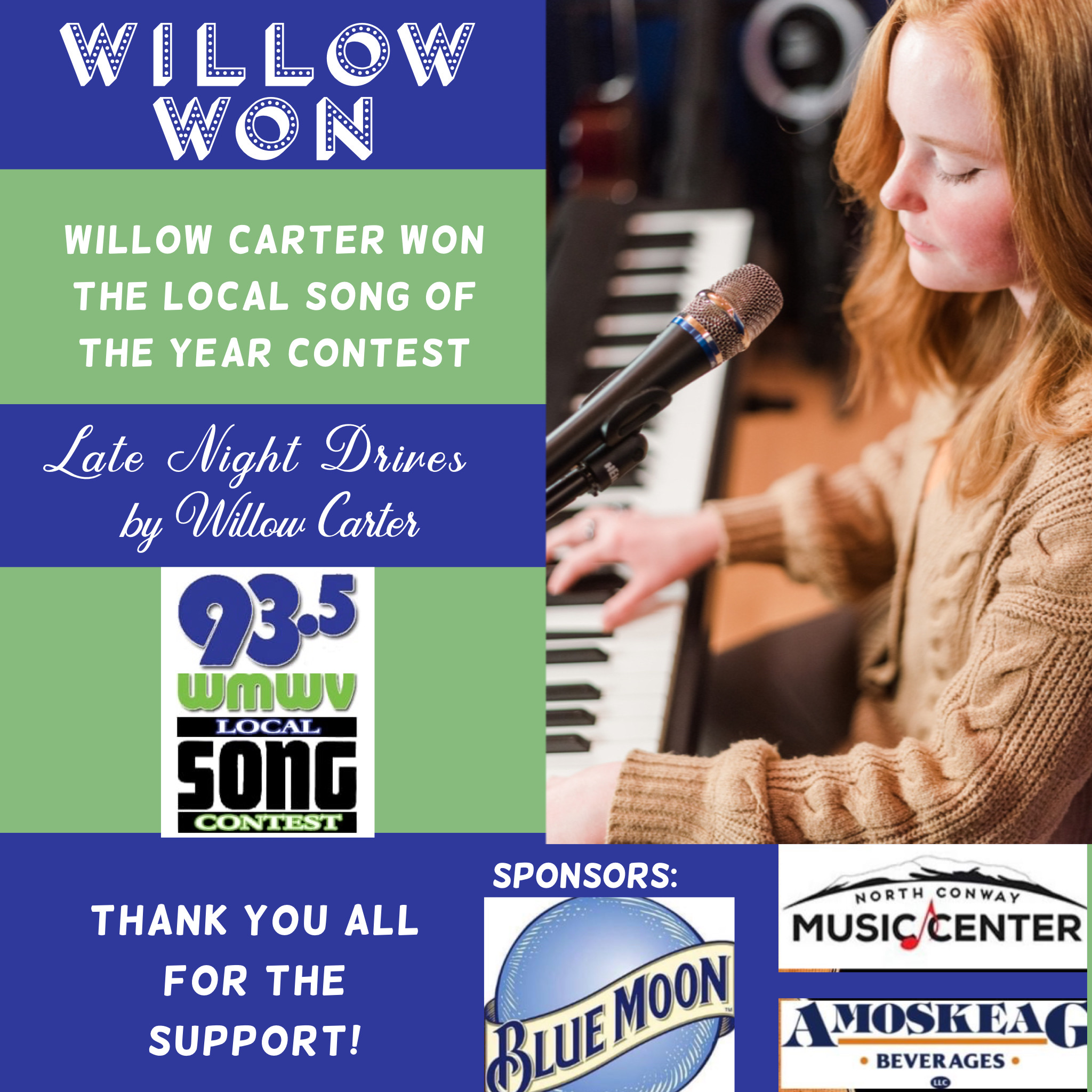Willow Local Song of the Year Contest Thank You